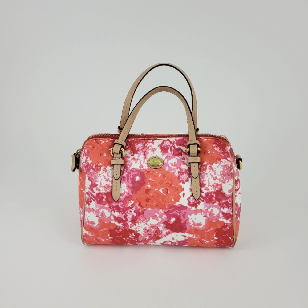 Coach Pink and White Floral Bag
